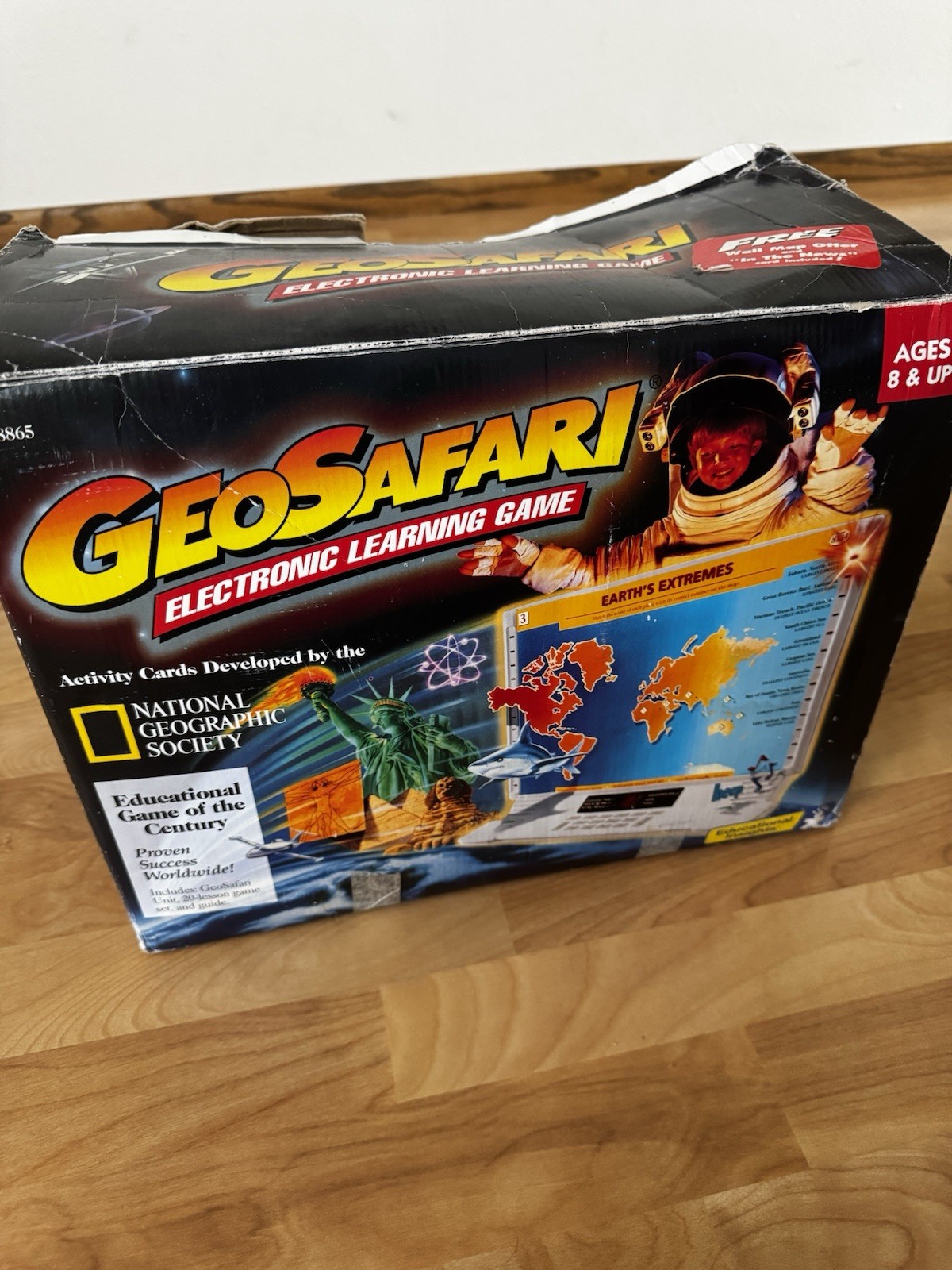 GeoSafari EI-8865 Electronic Learning Game VINTAGE TESTED WORKS W/ Tons Of Cards