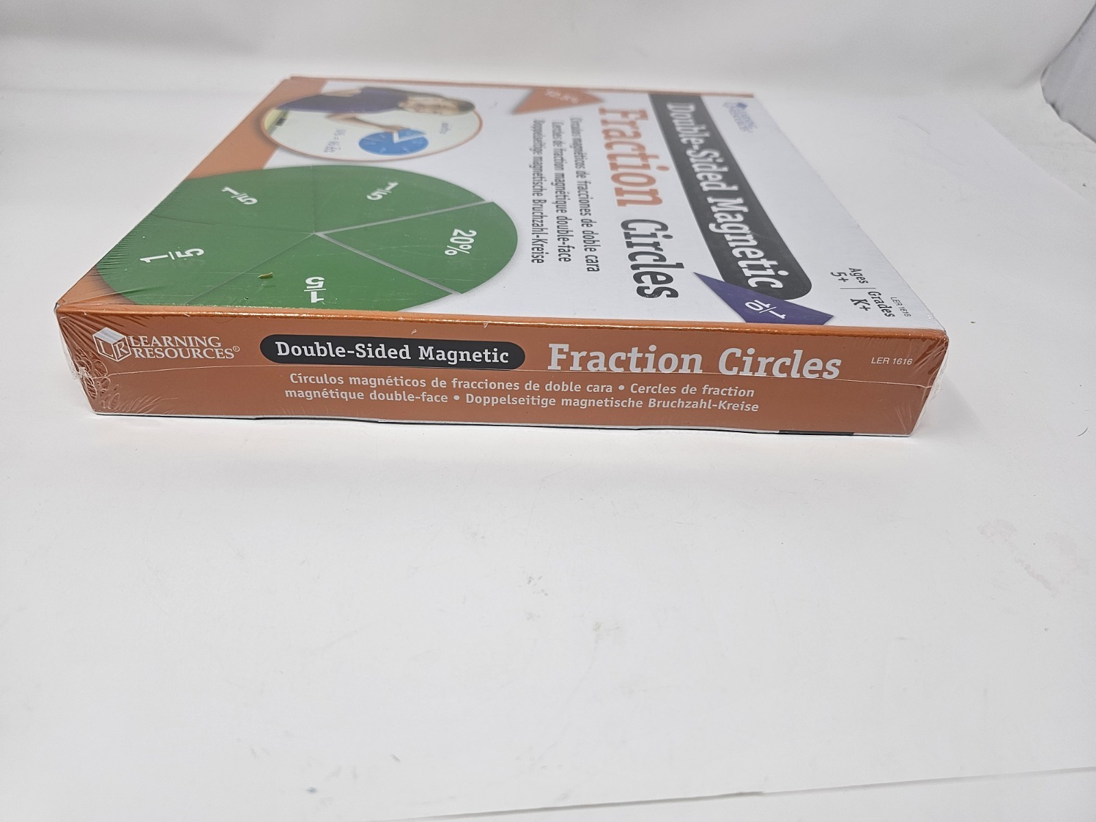 Learning Resources Double-Sided Magnetic Fraction Circles 51 Piece Set LER1616