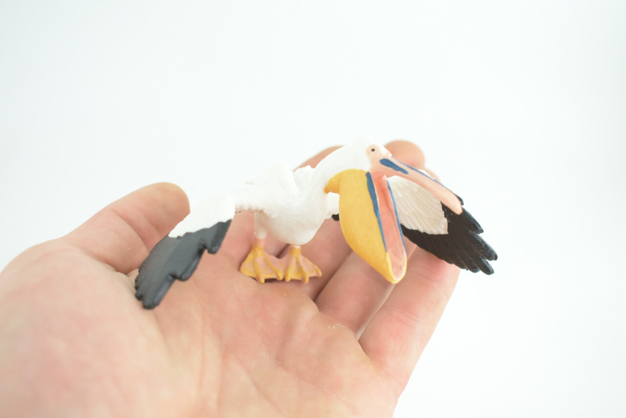 Pelican with Open Mouth Toy, Realistic Hand Painted Rubber, 4 Inches CH945 BB208