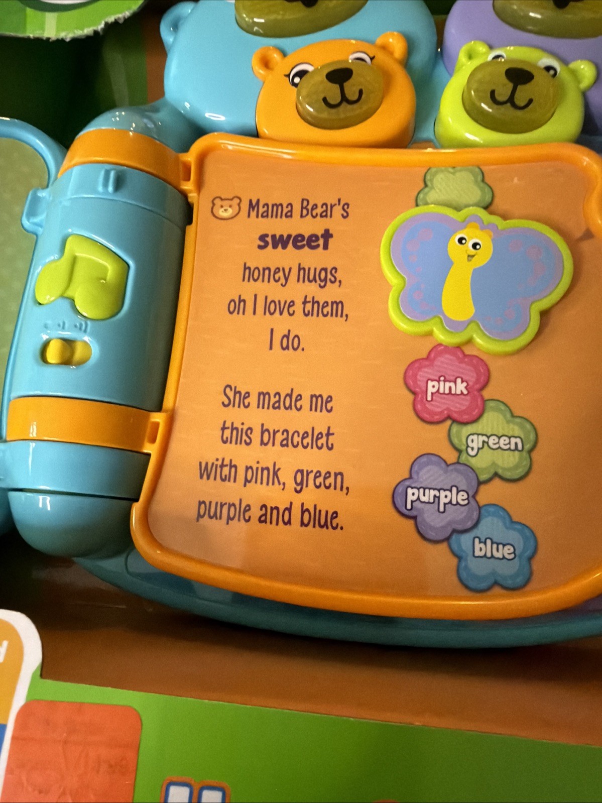 Leap Frog Hug & Learn Bears BOOK Electronic Activity Book NIB New 6 Months +