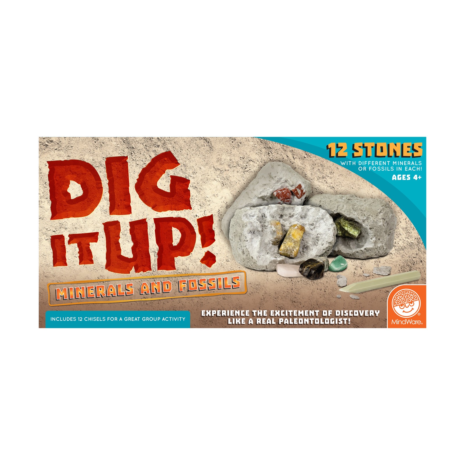 New – MindWare Dig It Up! – Minerals and Fossils – Ages 4+ | 1-12 players