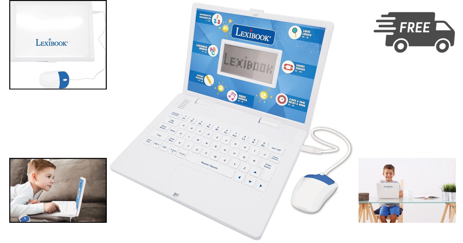 Educational Laptop Toy Bilingual Spanish English Learning Activities Games