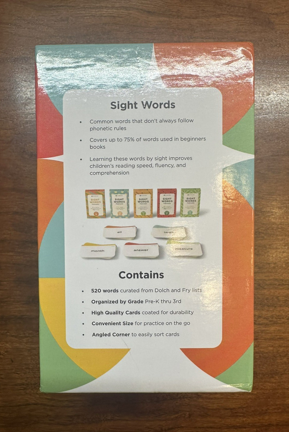 Pre-K Thru 3rd Sight Words /Phonics Cards Box Set Think Tank Scholar -Homeschool