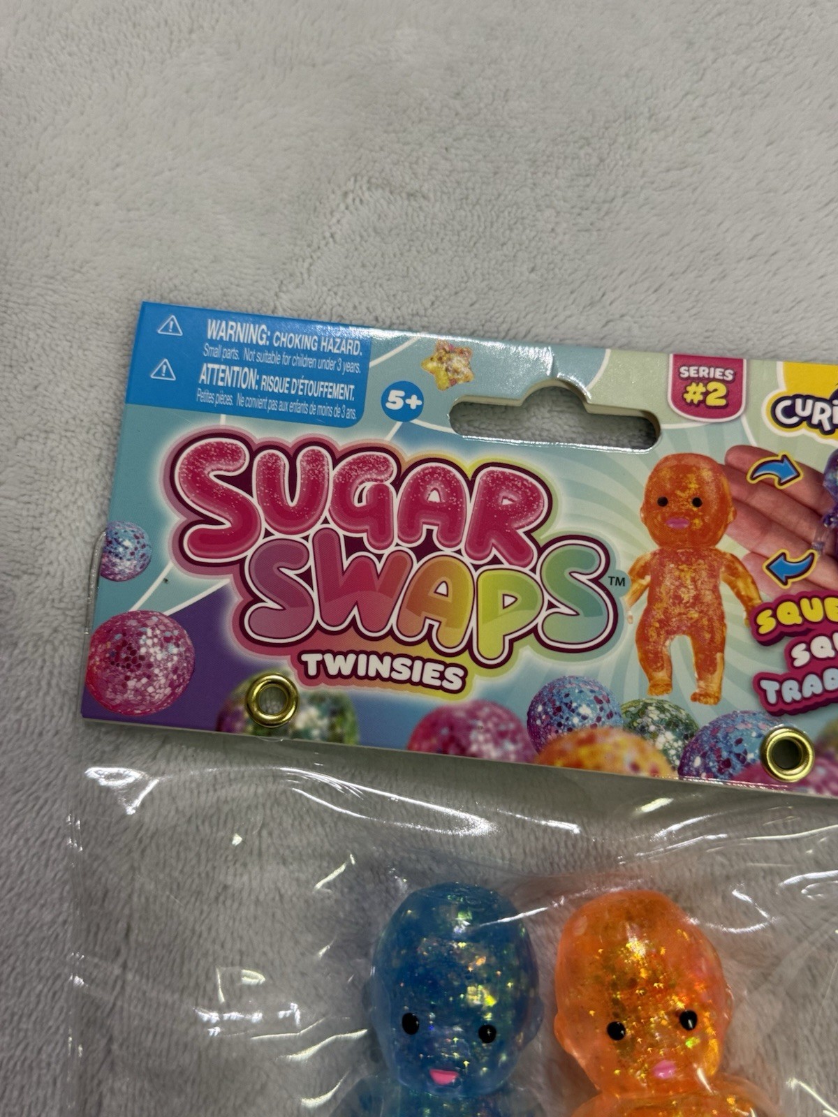 ORB Curiosities Sugar Swap Twinsies Squishy 2 Babies Sensory Toy Blue & Orange