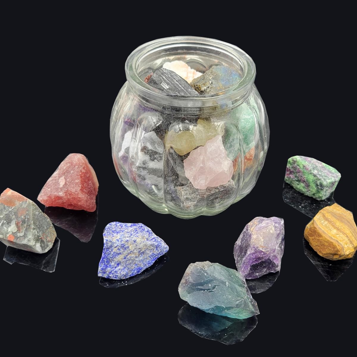 Rock & Mineral Collection Kit for Adults and Kids Natural Rocks for Tumbling …