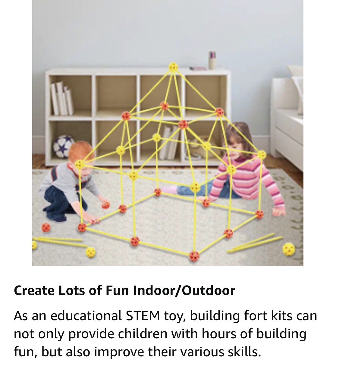 Fortresses Building Kit Kids Creative DIY Learn Toys Tent Igloo Play House Gifts