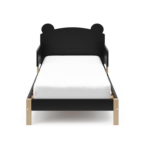 Storkcraft Teddy Bear Toddler Bed Black Driftwood – Greenguard Gold Certified