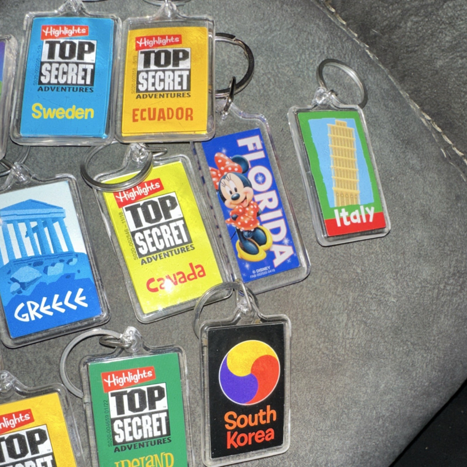 Highlights Top Secret Adventures Geography Keychain Set Greece Australia Germany