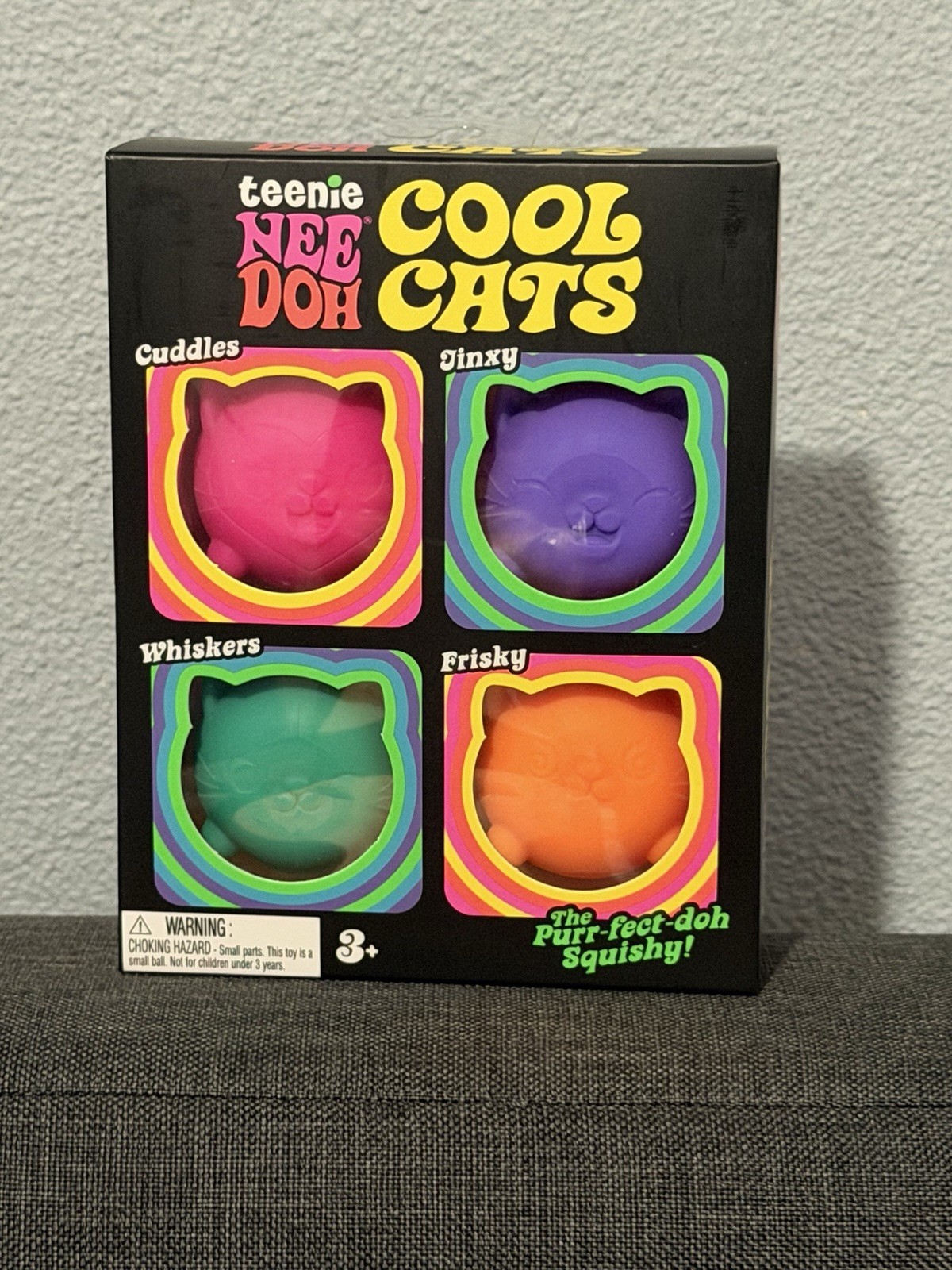 NEW Teenie NeeDoh Cool Cats 4 Pack, Four Nee Doh Mini Cats Set 100% AUTHENTIC