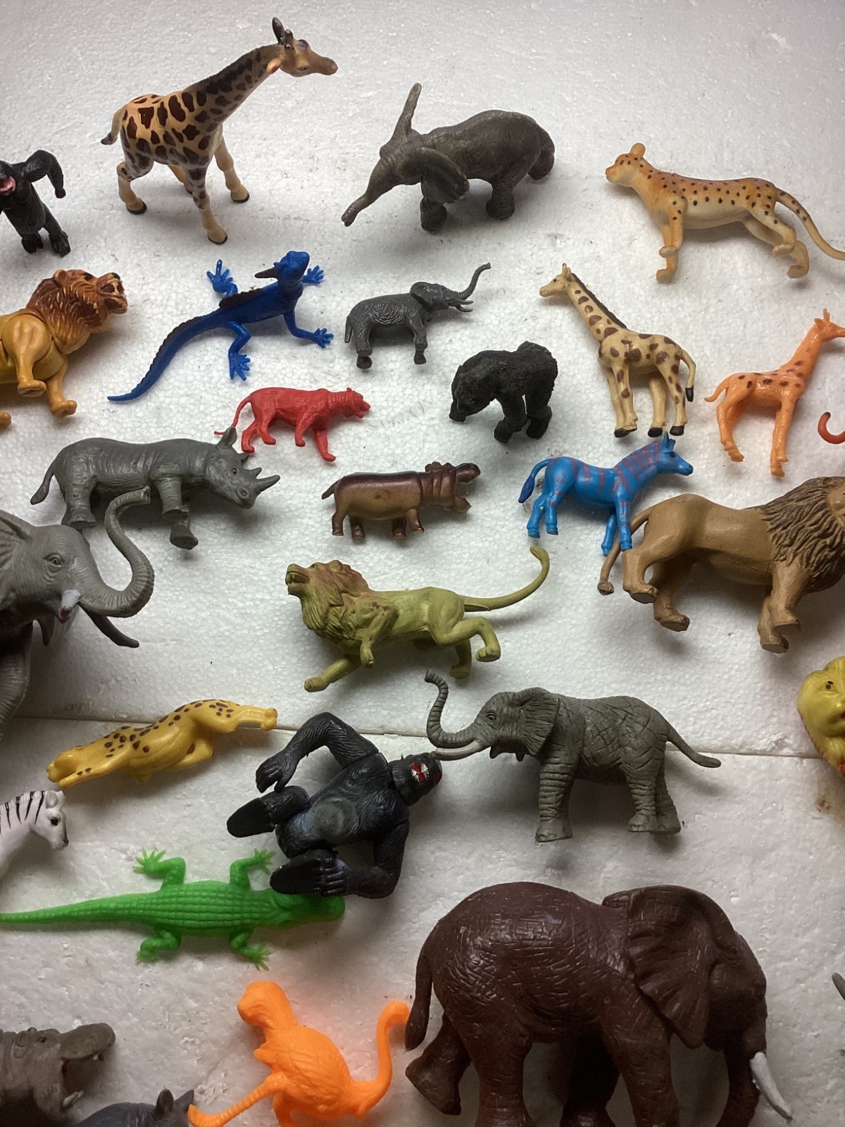 Vintage Mixed Plastic Safari Zoo Jungle Wild Animals Lot of 53.