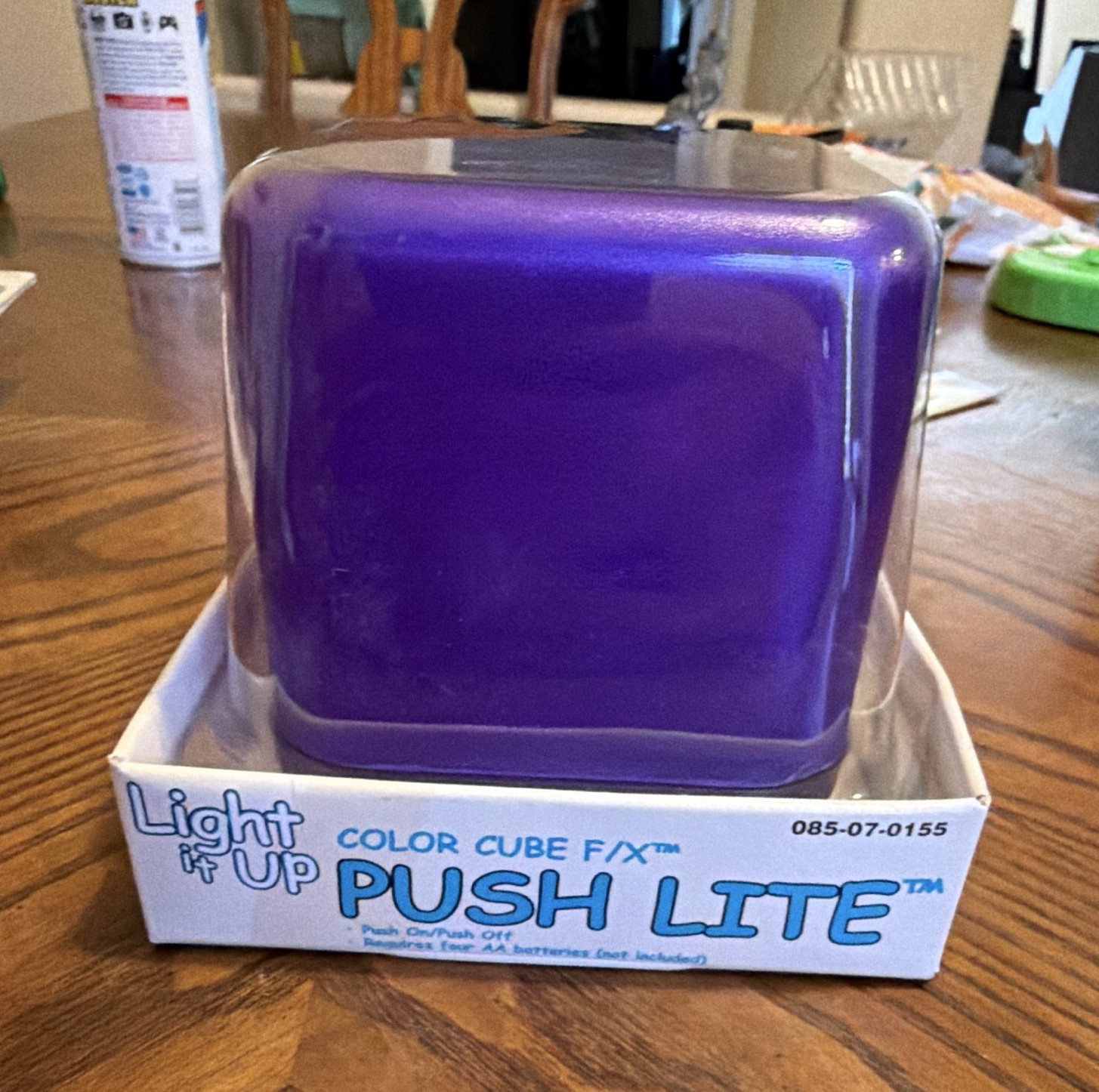 Color Cube F/X Light-Up Sensory Toy Push Lite Purple, MPN 085-07-0155