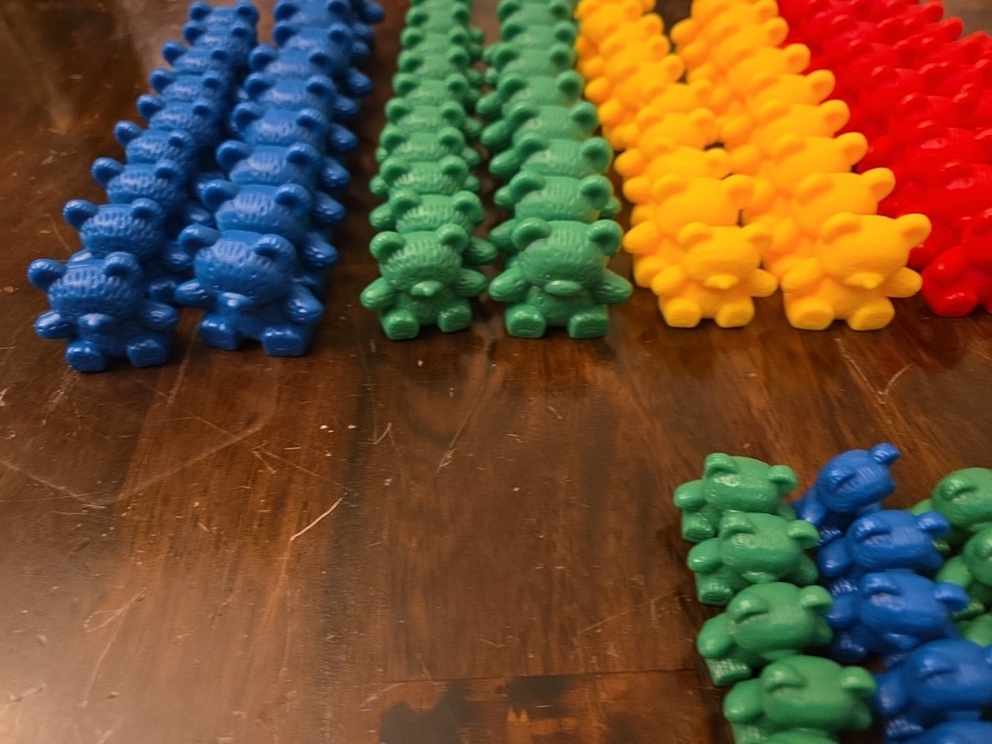 Plastic Multi Color Teddy Bear Counters 200+