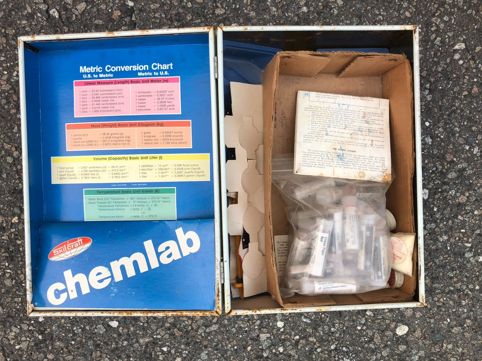 1960s Skil-Craft Chemistry Lab Set Nearly Complete Science Kit w/ Box Pyrex Tube
