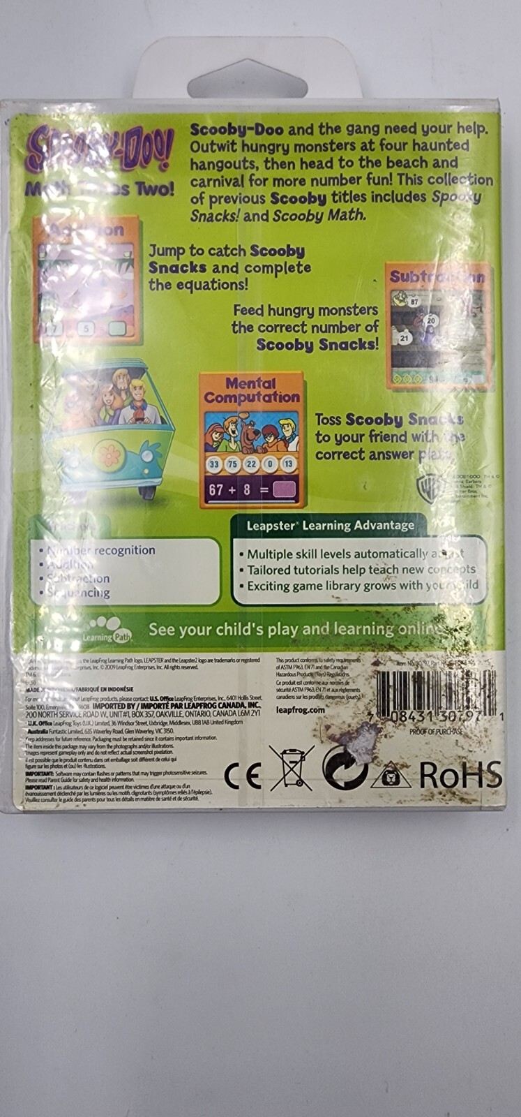 LeapFrog Leapster Learning System Cartridge – Scooby-Doo! Math Times Two!