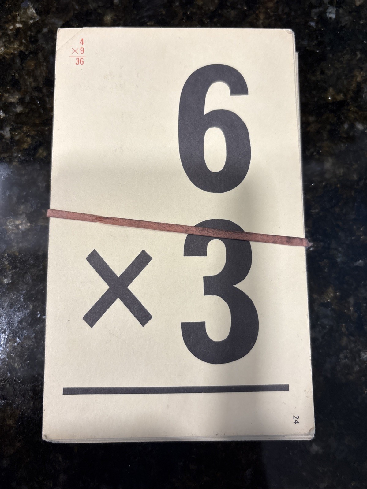 1960s Vintage Milton Bradley Flash Cards Subtraction Plus Multiplication Cards