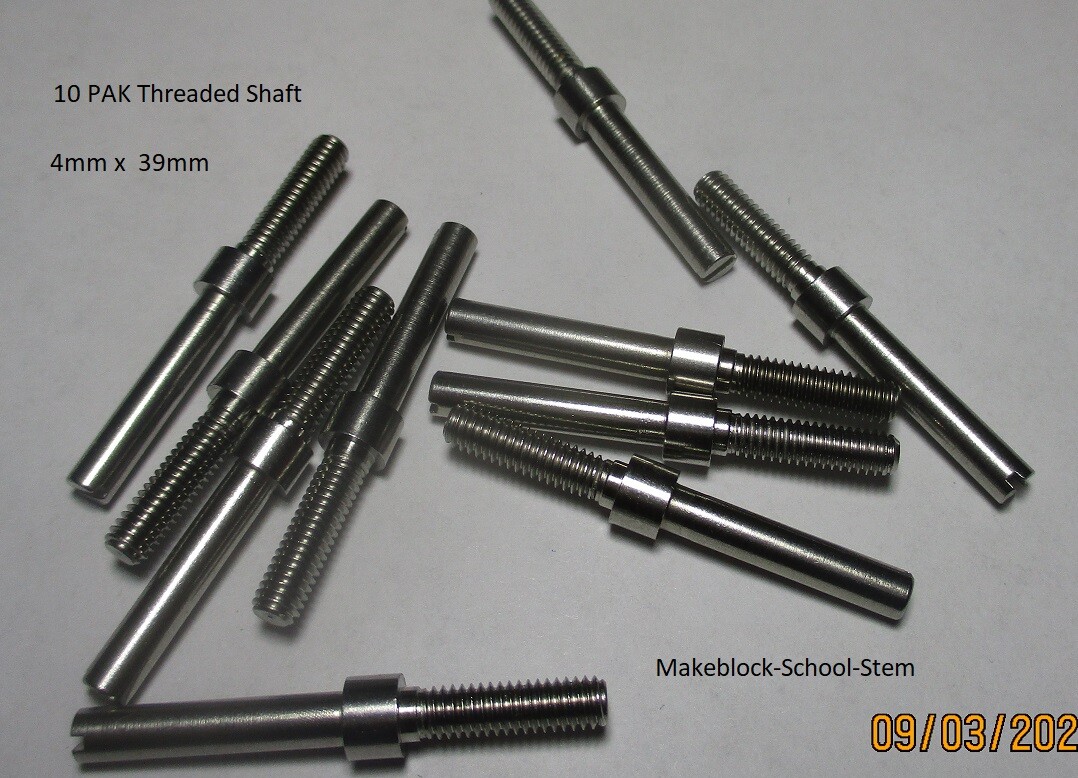 10 PAK Makeblock Threaded Shaft 4mm x 39mm * Open Source