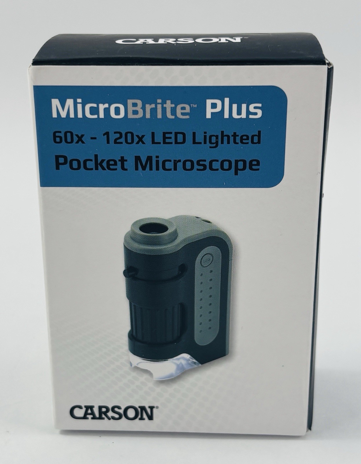 Carson MicroBrite Plus 60x – 120x LED Lighted Zoom Pocket Microscope