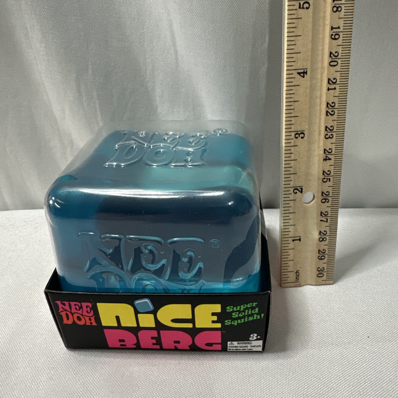 NeeDoh Nice Berg Blue XL Giant Nee Doh Niceberg Squishy Cube Ice