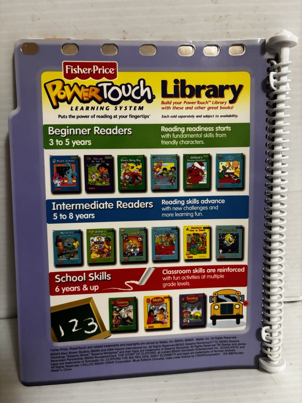 Fisher Price Powertouch Power Touch D.W. DW D W The Artist Book Cartridge EC F/S