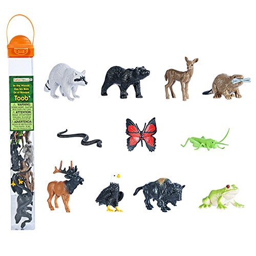 In the Woods Toob/Safari Ltd/toob/685504/toy/deer/frog/raccoon/bear/snake/