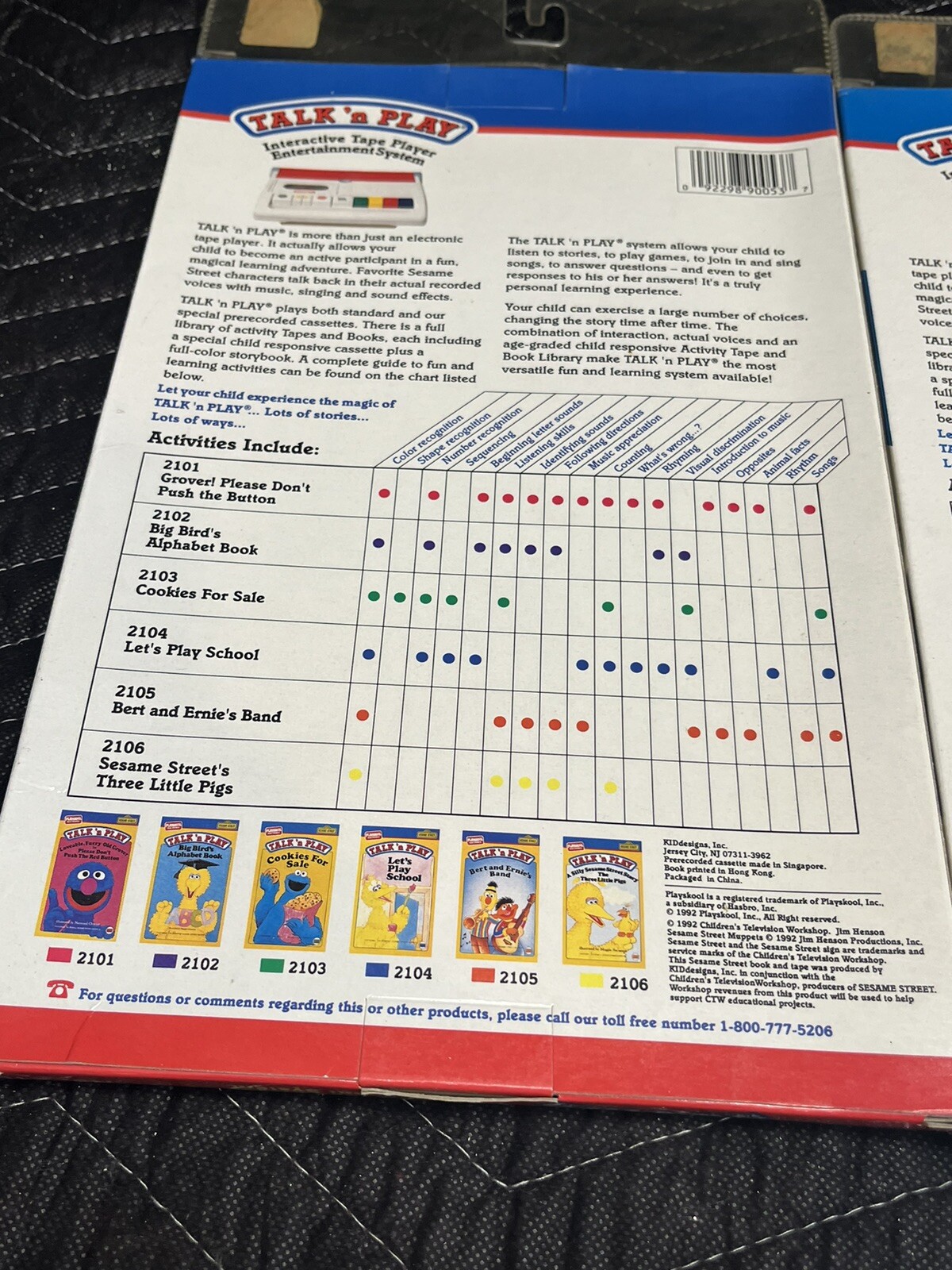4 Vintage Playskool Talk ‘n Play Sesame Street Brand New Cassette Tapes In Box