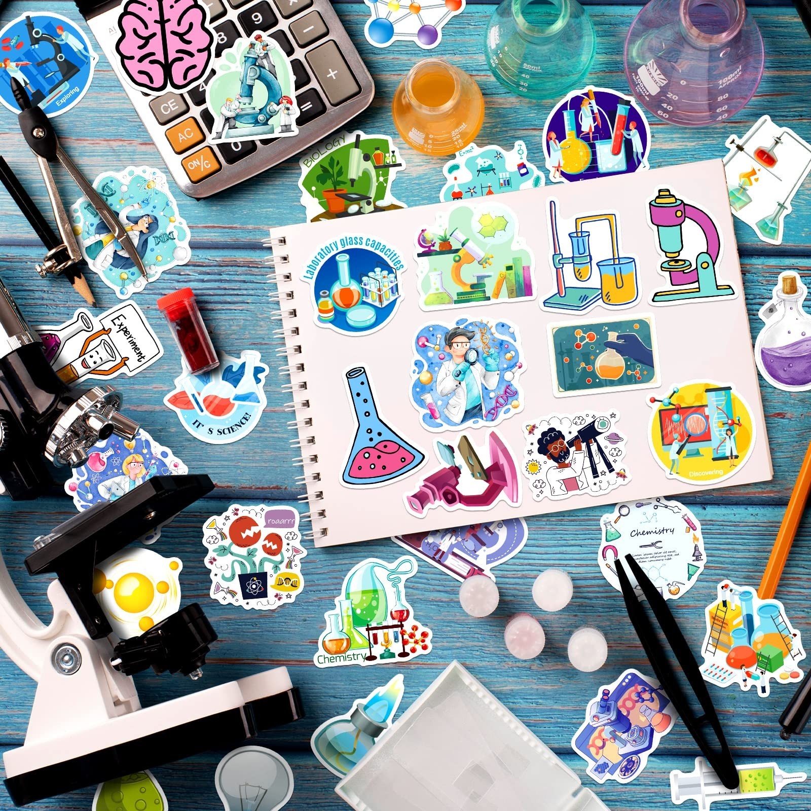 300 PCS Science Stickers, Teacher Stickers for Kids, Physics Math Experiment …