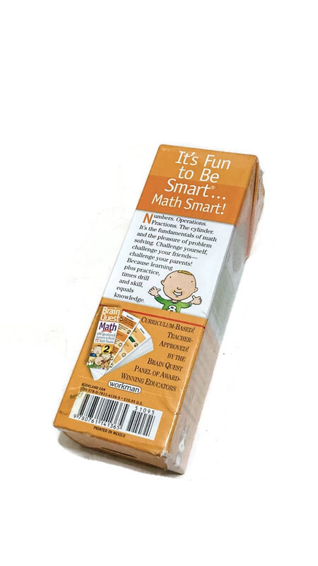 Brain Quest Math Basics Grade 2 Revised 2nd Edition Cards: 1000 Q&A Ages 7-8 NIB