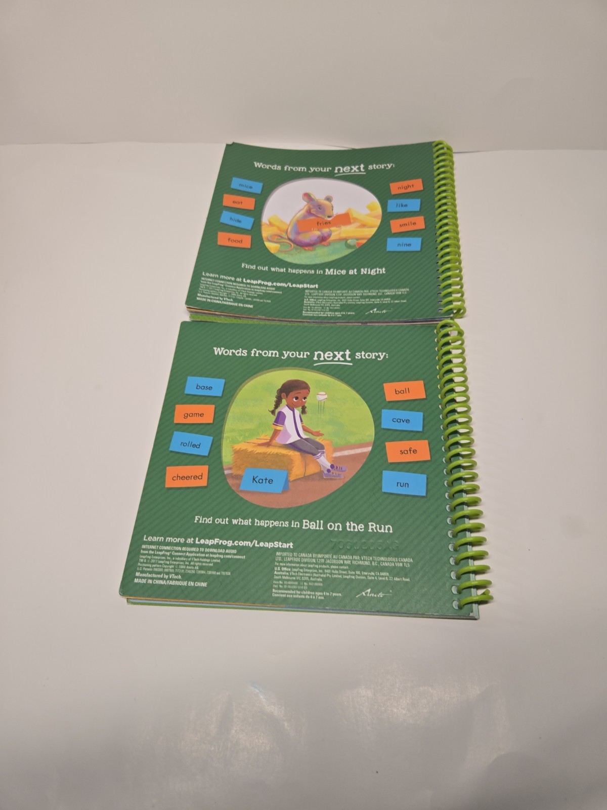 Lot Of Twelve (12) Leap Frog Learn To Read Sprial Books Use