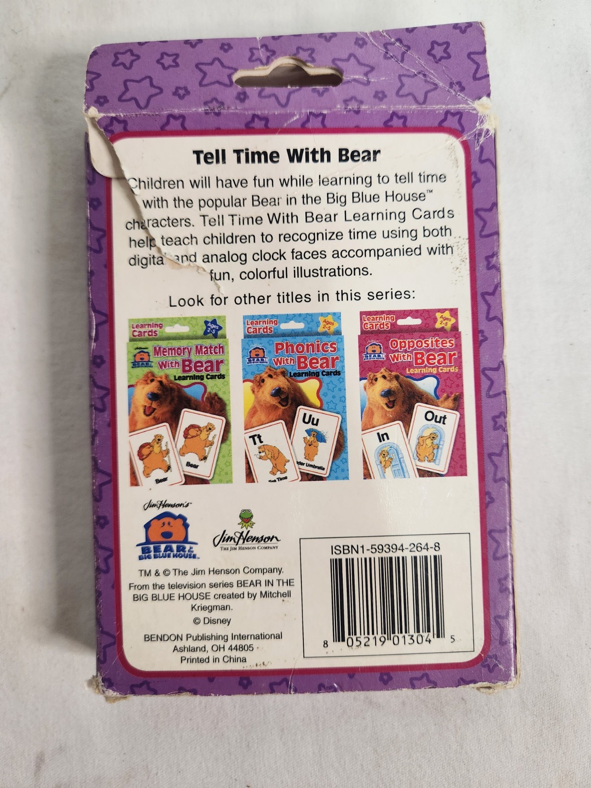 Bear in the Big Blue House Tell Time With Bear Flash Learning Cards Ages 2-5