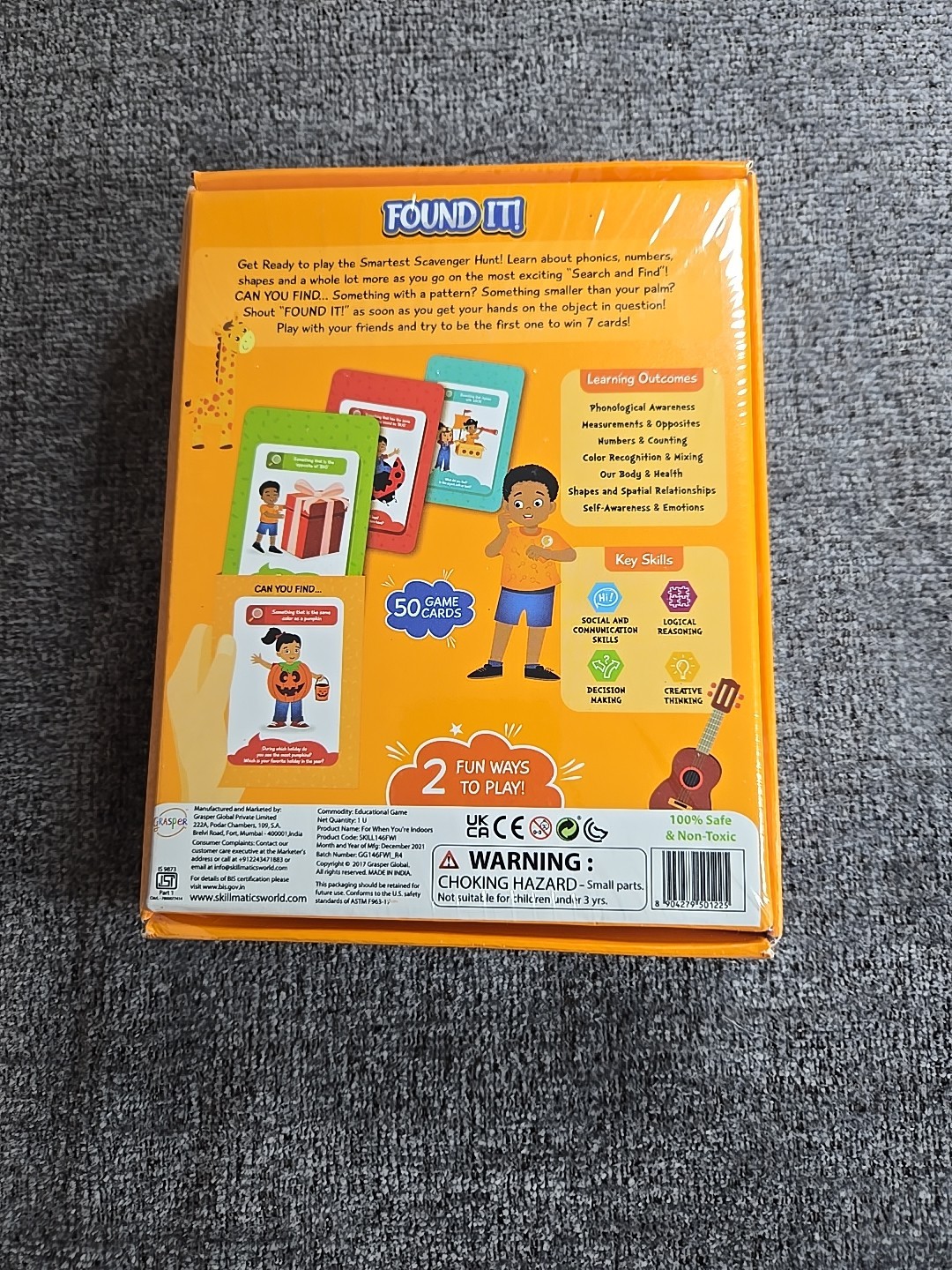 Skillmatics Card Game Found It! Indoor Edition in Package Sealed Educational