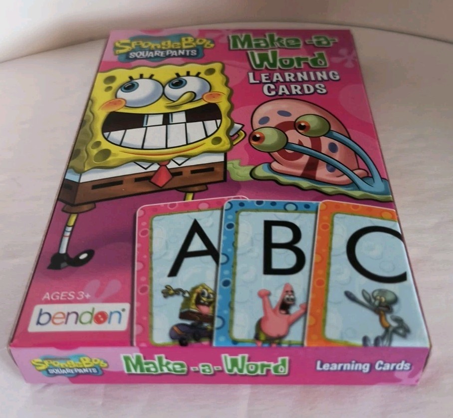 SpongeBob SquarePants Make-a Word Learning Cards Full Deck 36 Cards NEW! Free Sh