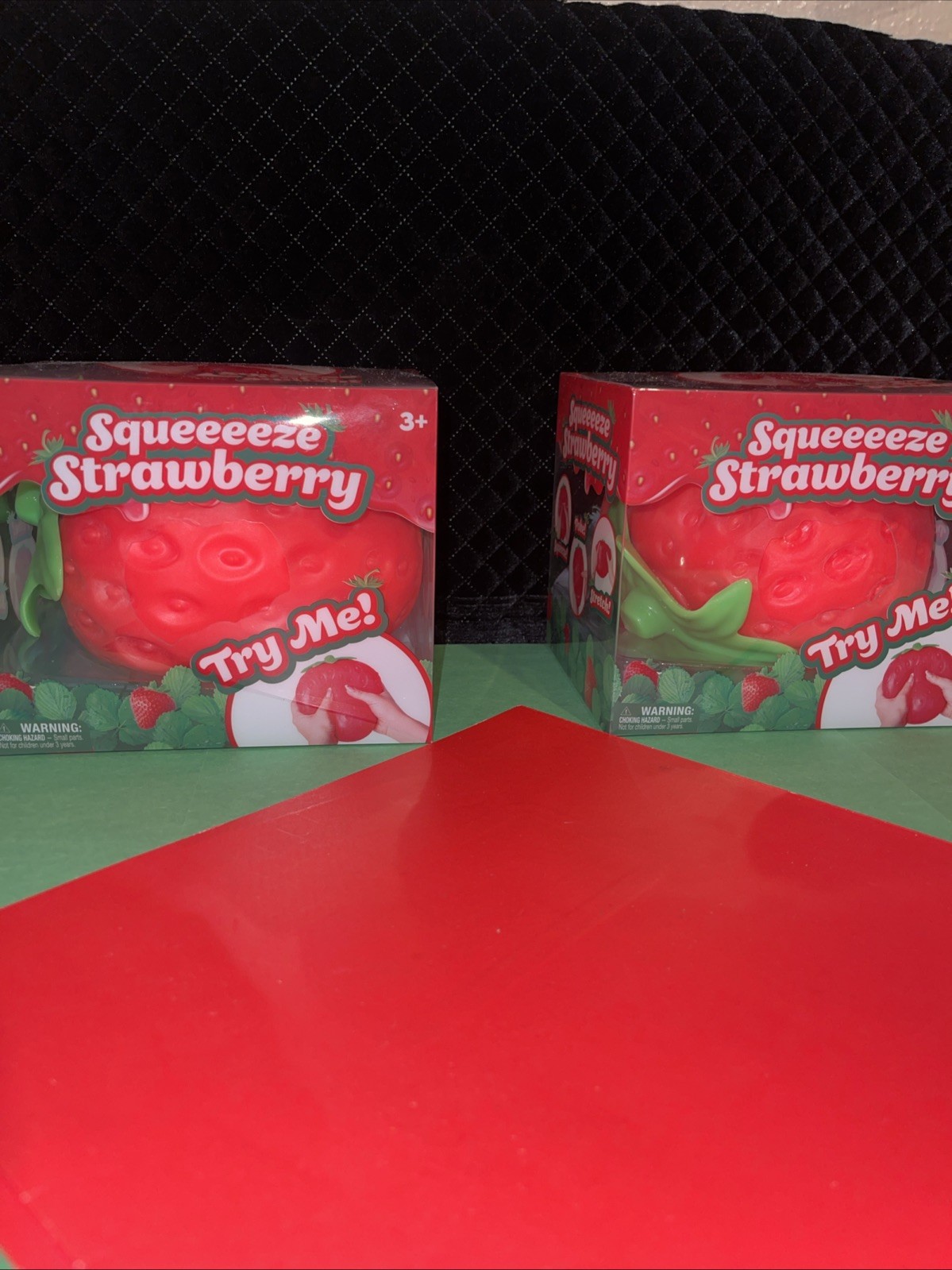 Big Squishy Squeeezy Strawberry Squishy Toy Sensory Sunny Days Lot Of 2