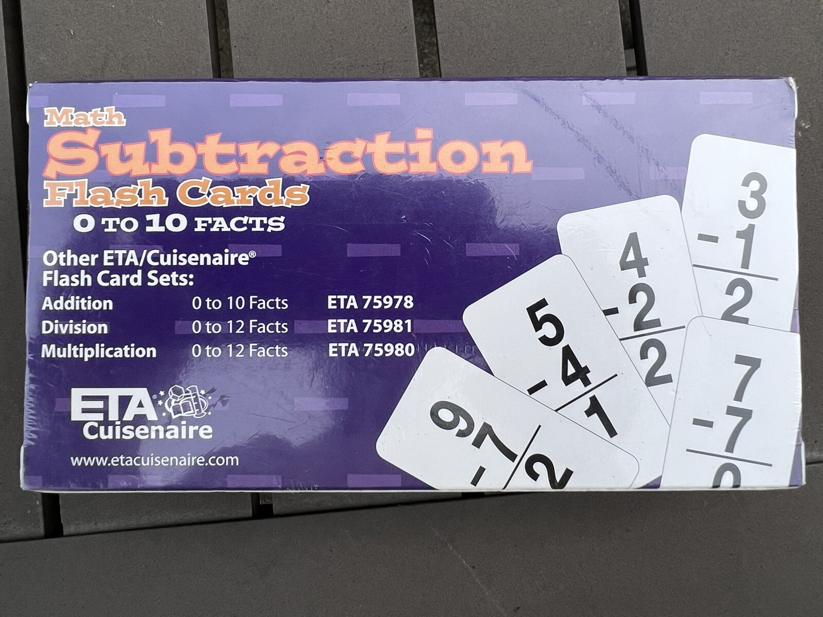 ETA Cuisenaire Math Subtraction Flash Cards NEW