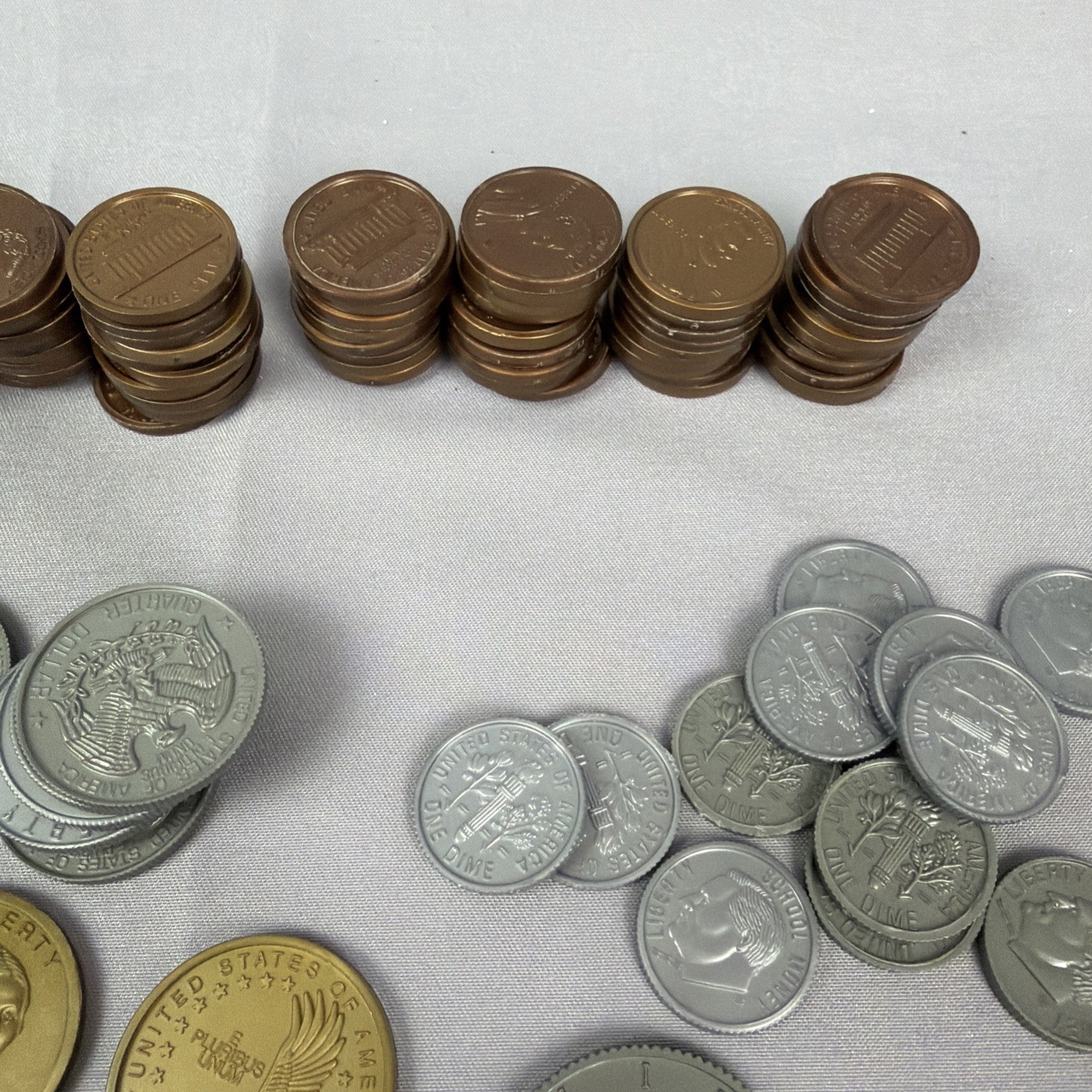 Lot 126 Coins Pretend Play Money Kids Toy Educational Learning Homeschool School
