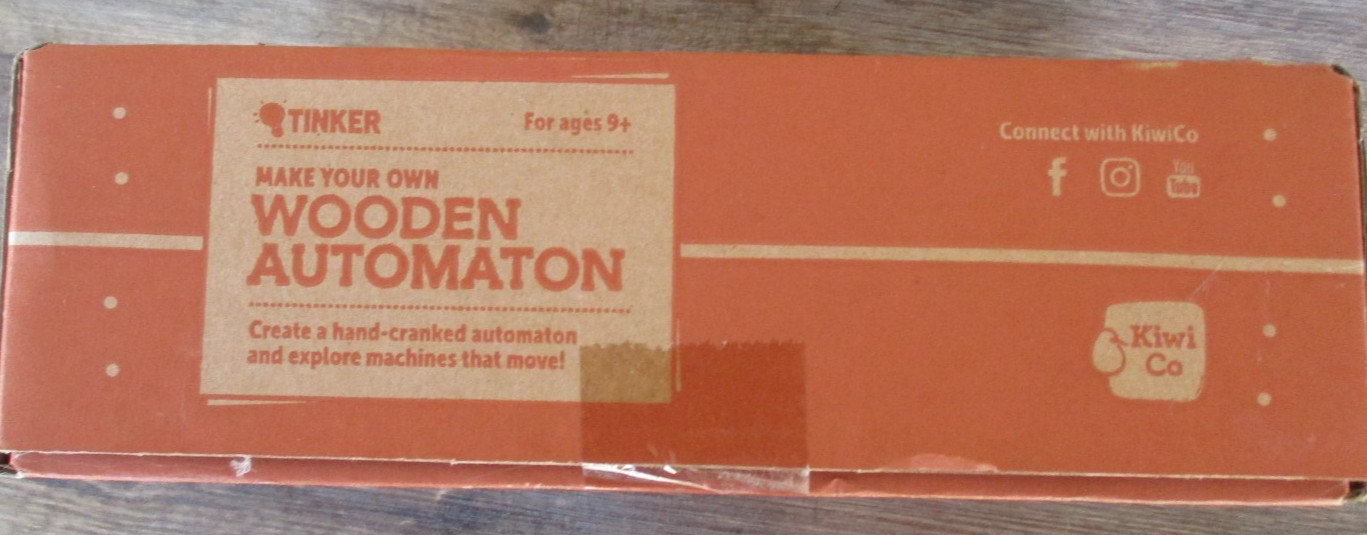 NEW VTG KiwiCo Tinker Crate Wooden Automaton Kit Make Your Own Hand-Crank STEM