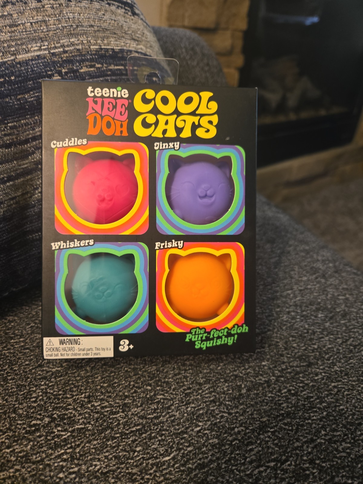 NeeDoh Teenie Cool Kittens 4-Pack Schylling Squishy Cats Fidget Stress Toy NIB