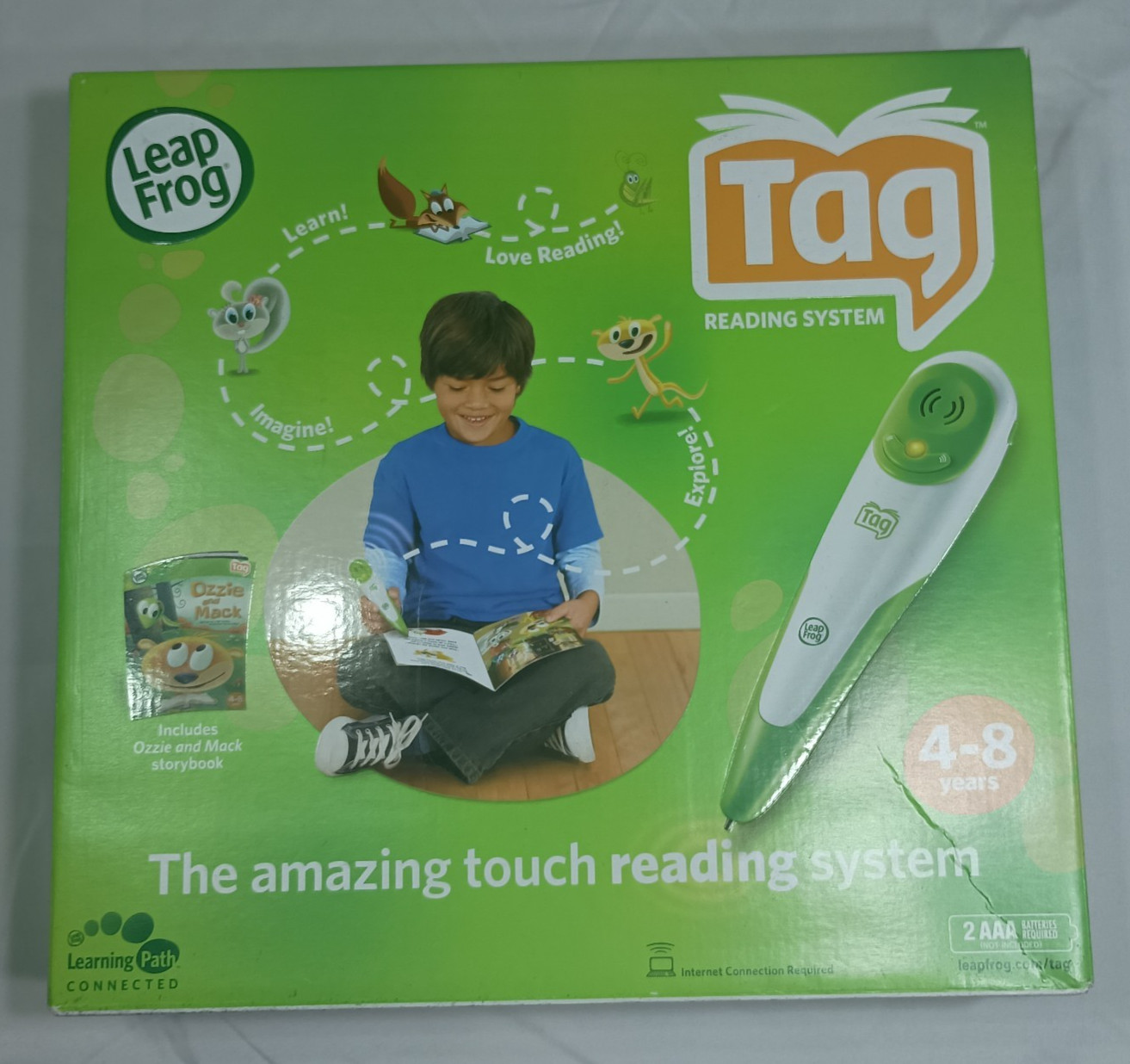 NIP Leapfrog Tag Reading System Ages 4-8 Ozzie and Mack Book