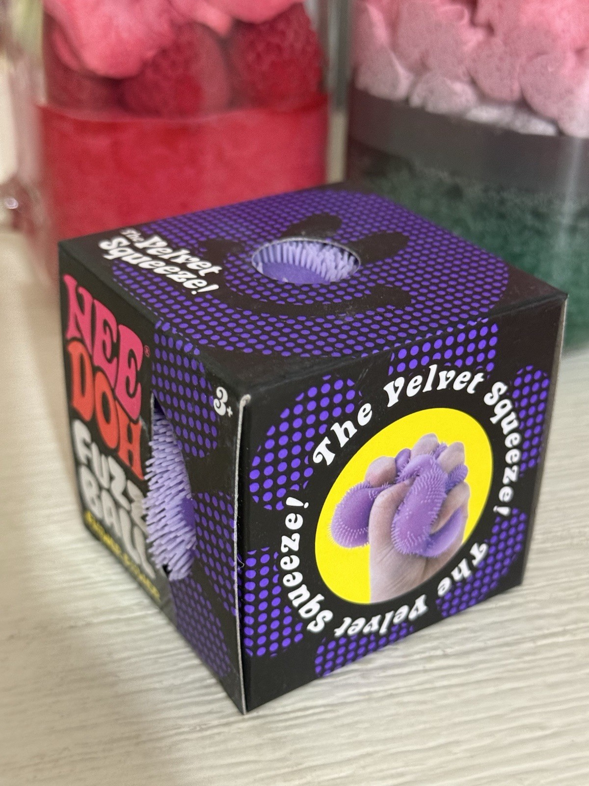 Purple Needoh FUZZ BALL Flower Power Nee Doh Squishy NEE-DOH Fuzzball AUTHENTIC