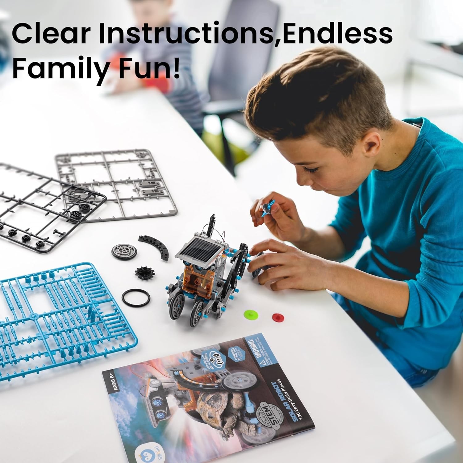 12-in-1 Solar Robot Building Kit STEM Gift for Boys Aged 8-13, DIY Science Ed…