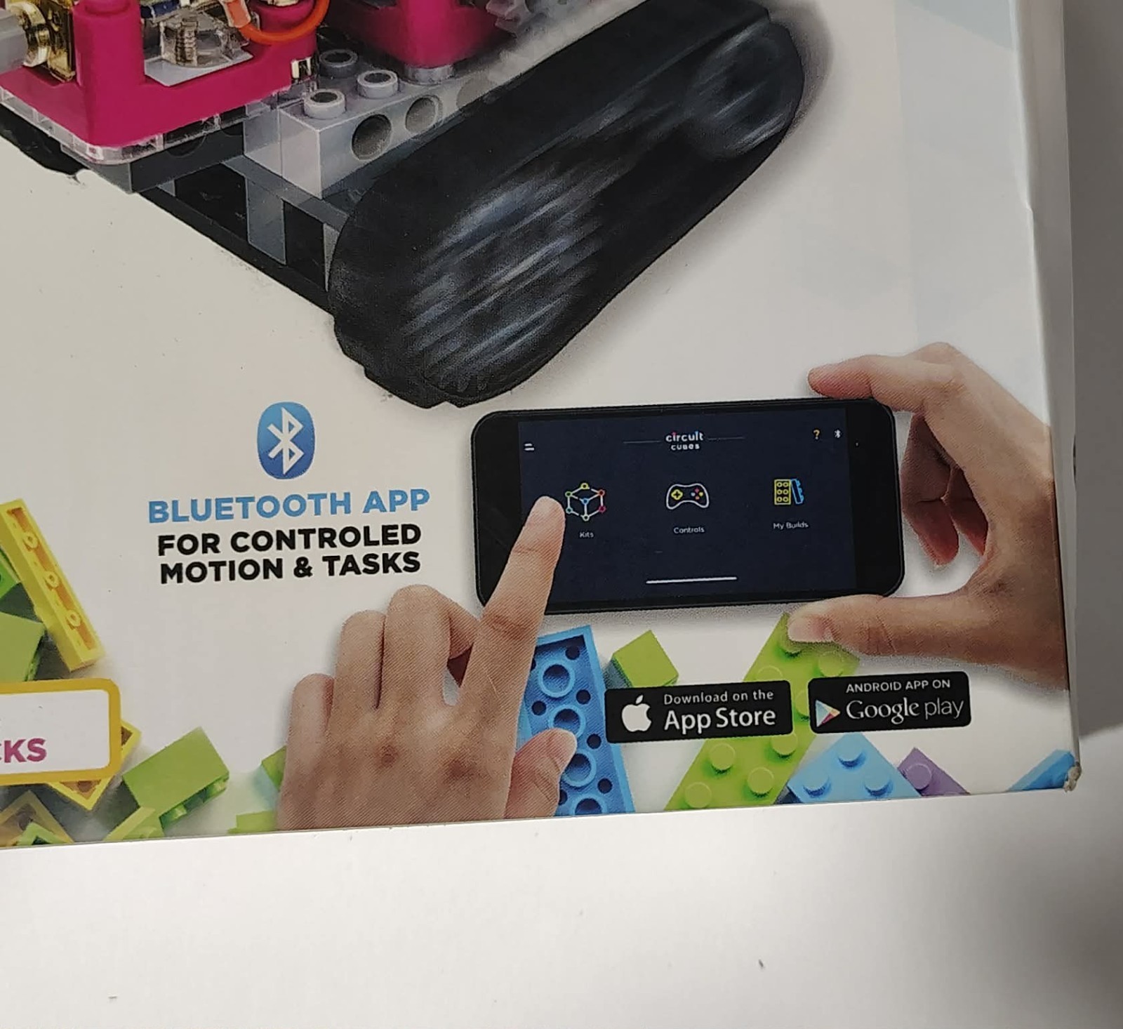 Circuit Cubes Robots Roll Build Bluetooth APP powered Vehicles Kit 165 parts NEW