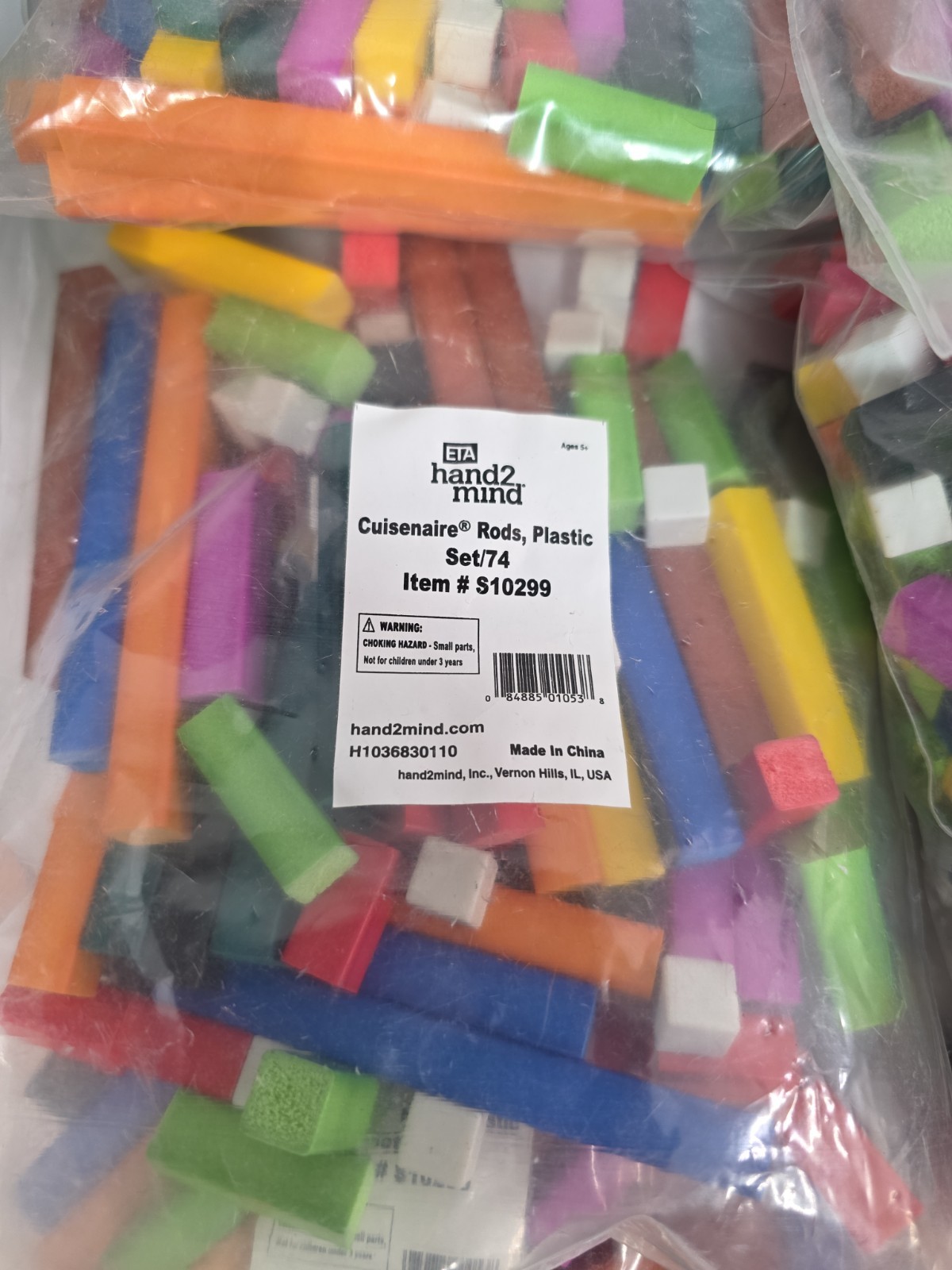 Lot Of Hand 2 Mind Math Manipulatives Base 10 Cuisenaire Rods Color Tiles 2200+