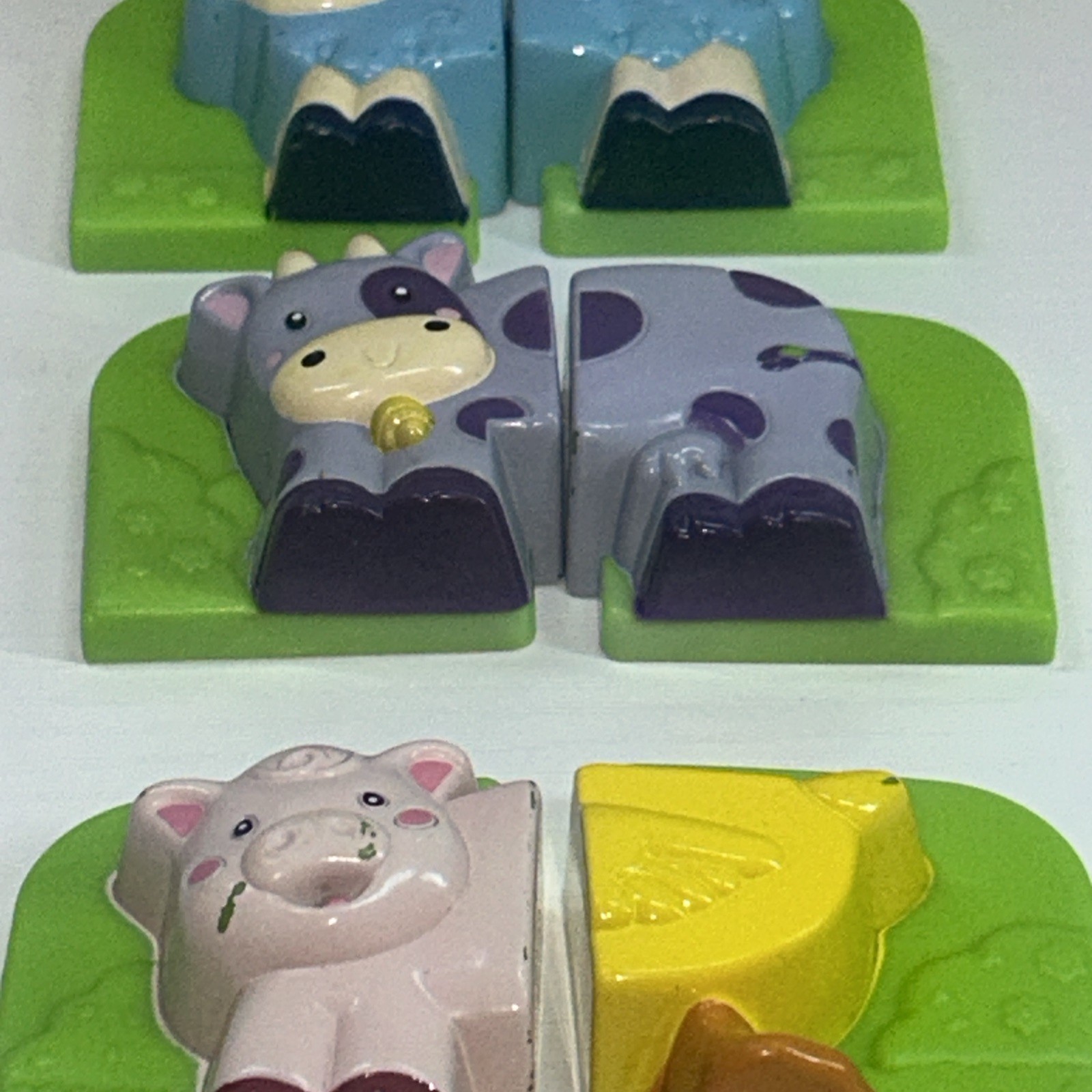LeapFrog Fridge Farm Magnetic Matching Animal Barn Set Sheep Horse Cow-tested