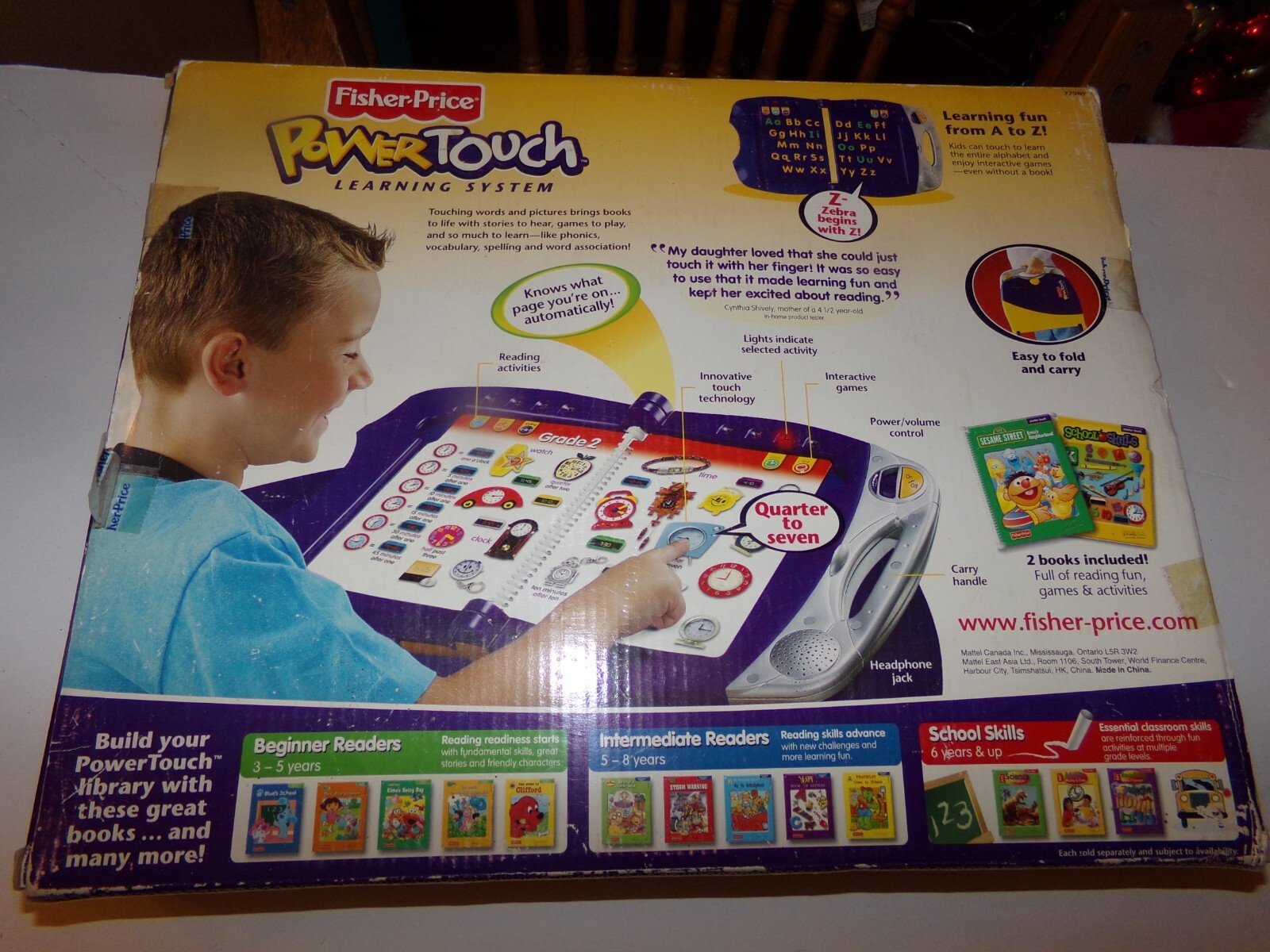 Fisher Price – Power Touch Learning System + 2 BOOKS