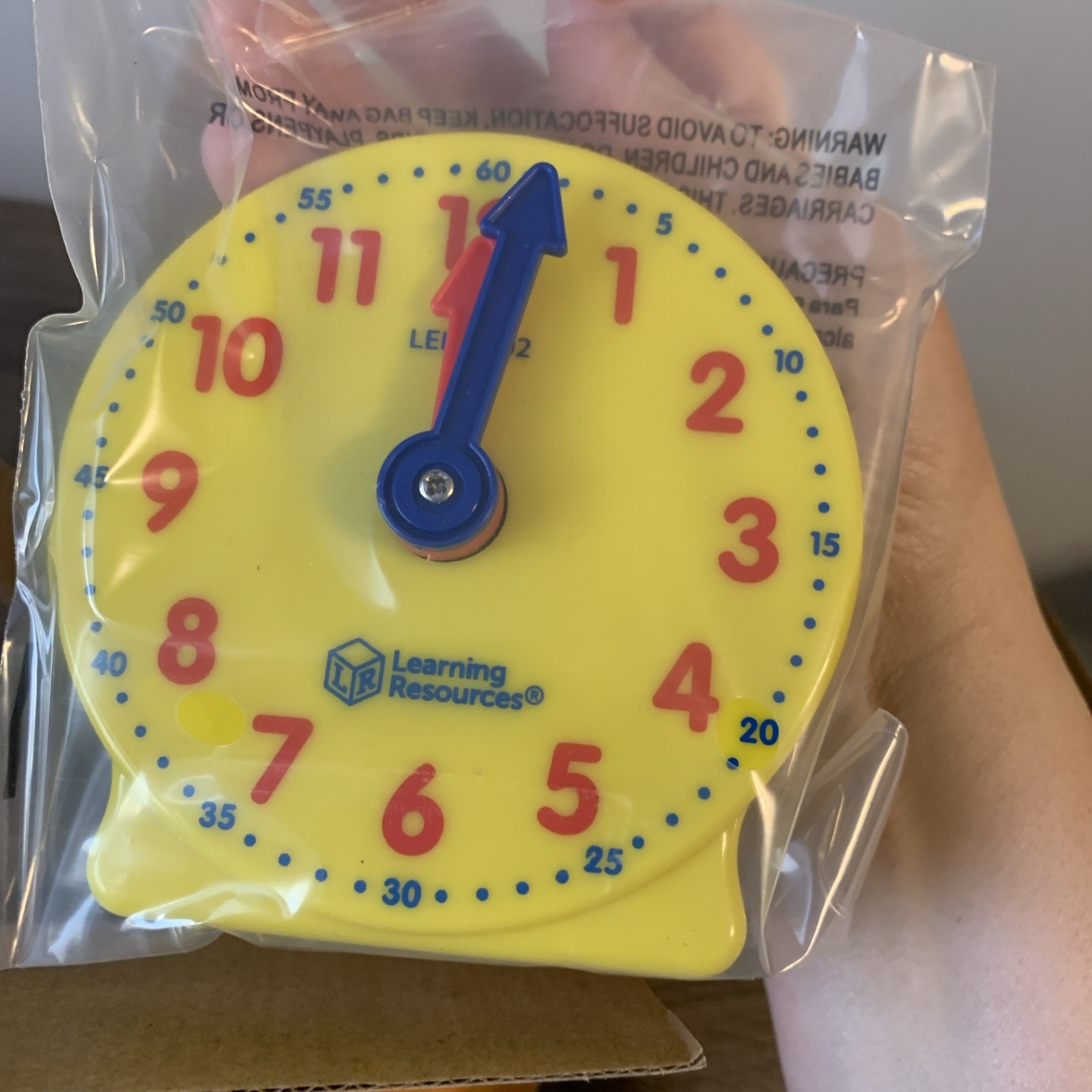 NEW LEARING RESOURCE 6 PIECE 4″ BIG TIME MINI LEARNING CLOCKS **