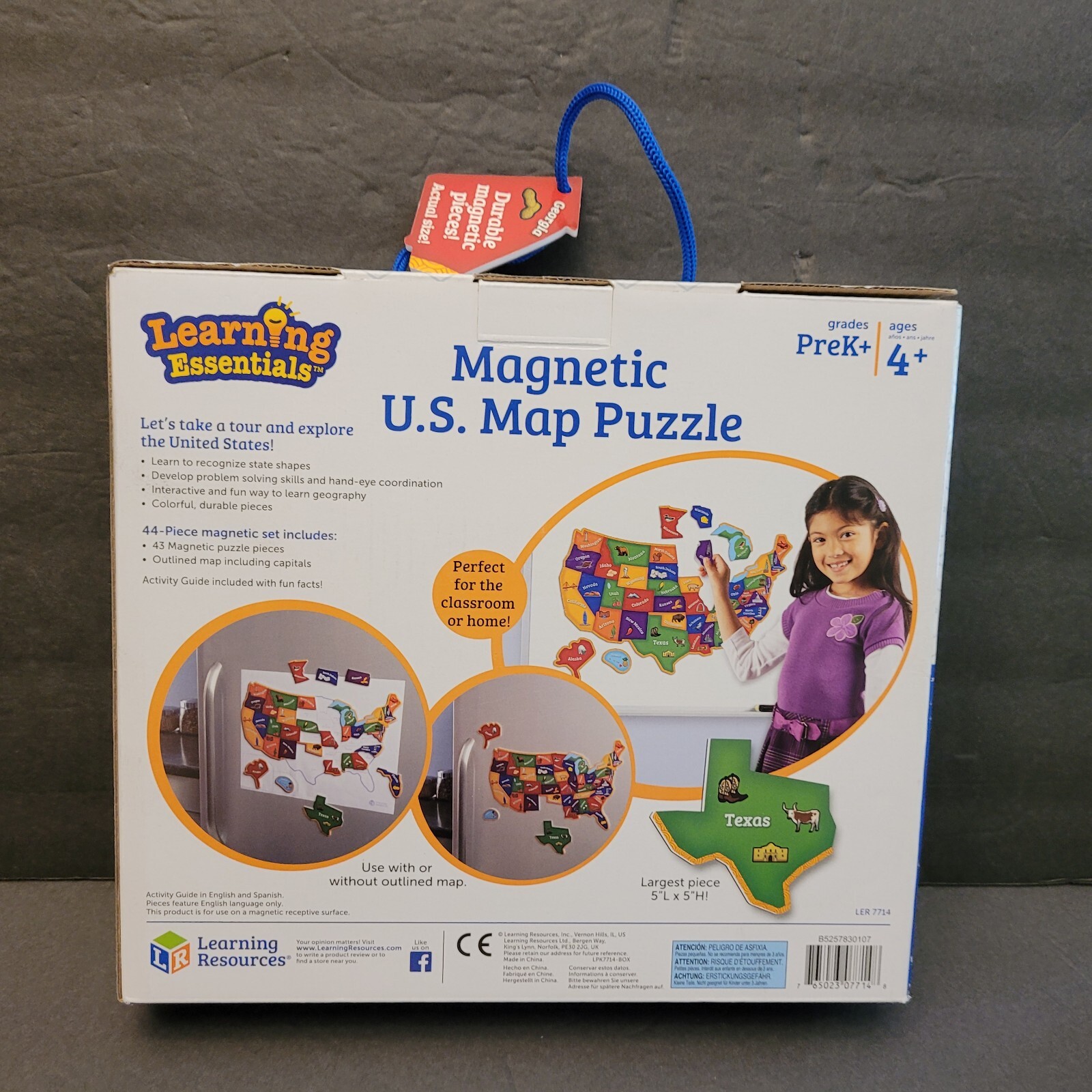 Learning Resources Magnetic US Map Puzzle Fun Geography for Kids United States