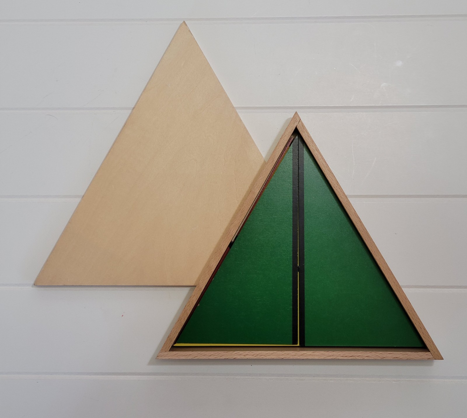 Montessori Constructive Triangles 5 Wooden Box Set Sensorial Geometry Material