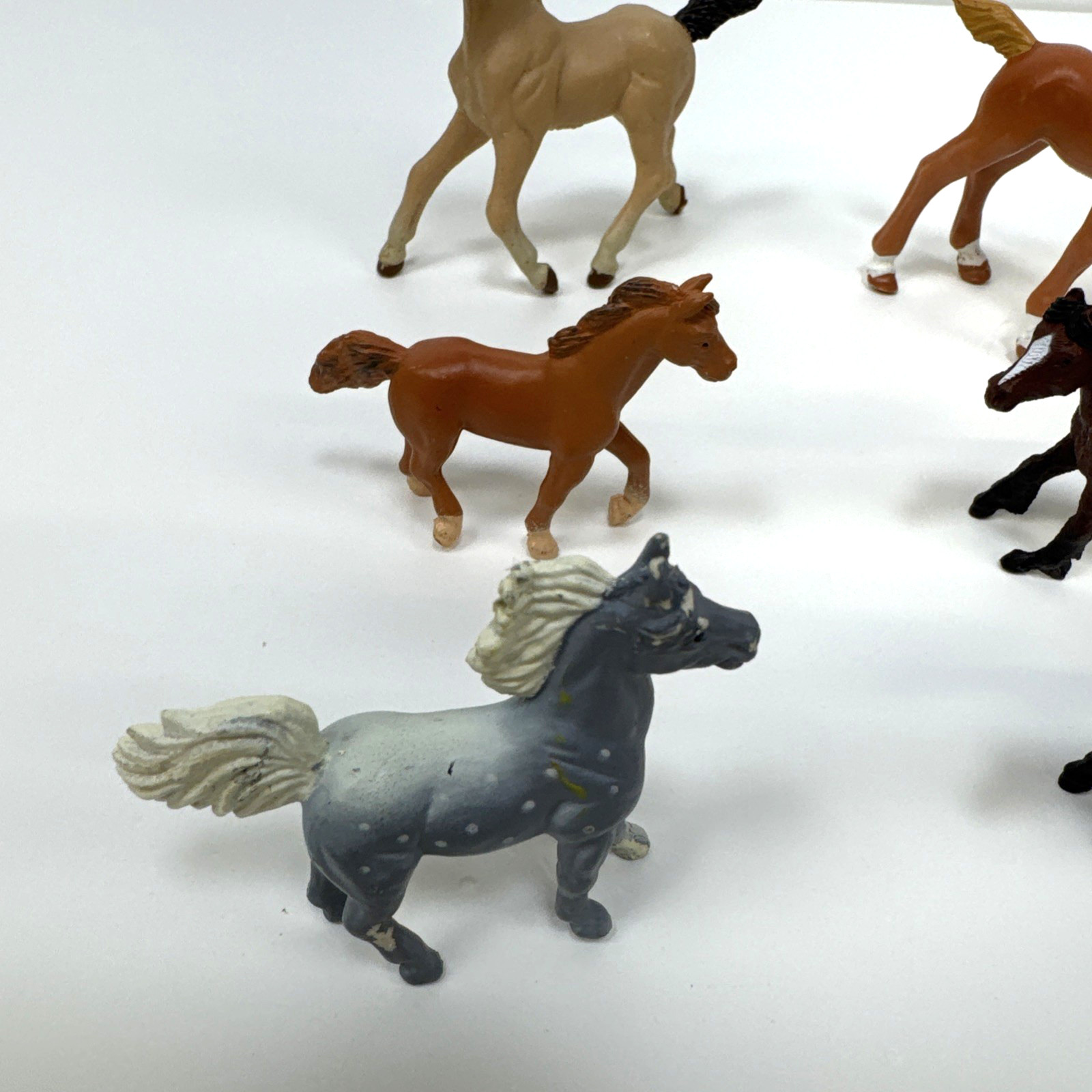 Lot Of 6 Miniature Horse Toy Figures Safari Plastic 90s & 2005