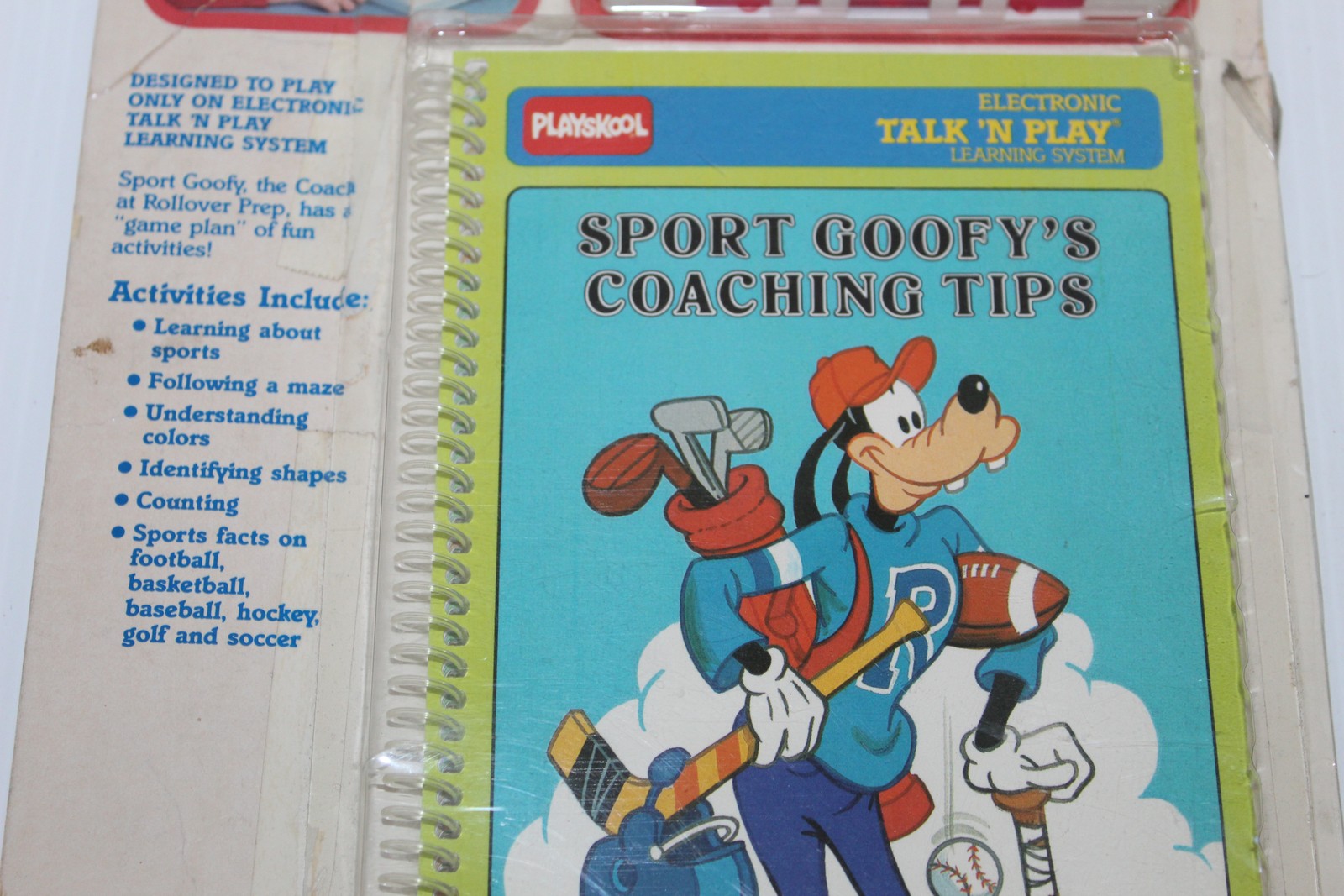 Playskool Talk ‘n Play Sport Goofy’s Coaching Tips Book & Cassette Set NEW OS