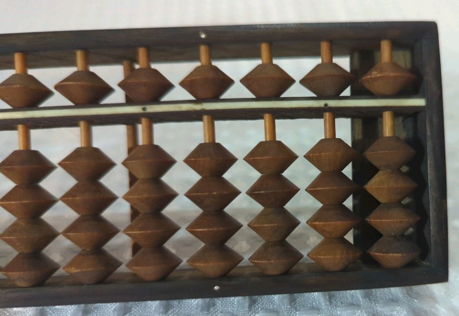 Japanese Soroban Wooden Abacus 21 Rod 105 Bead 12″ Calculator 1960s VTG