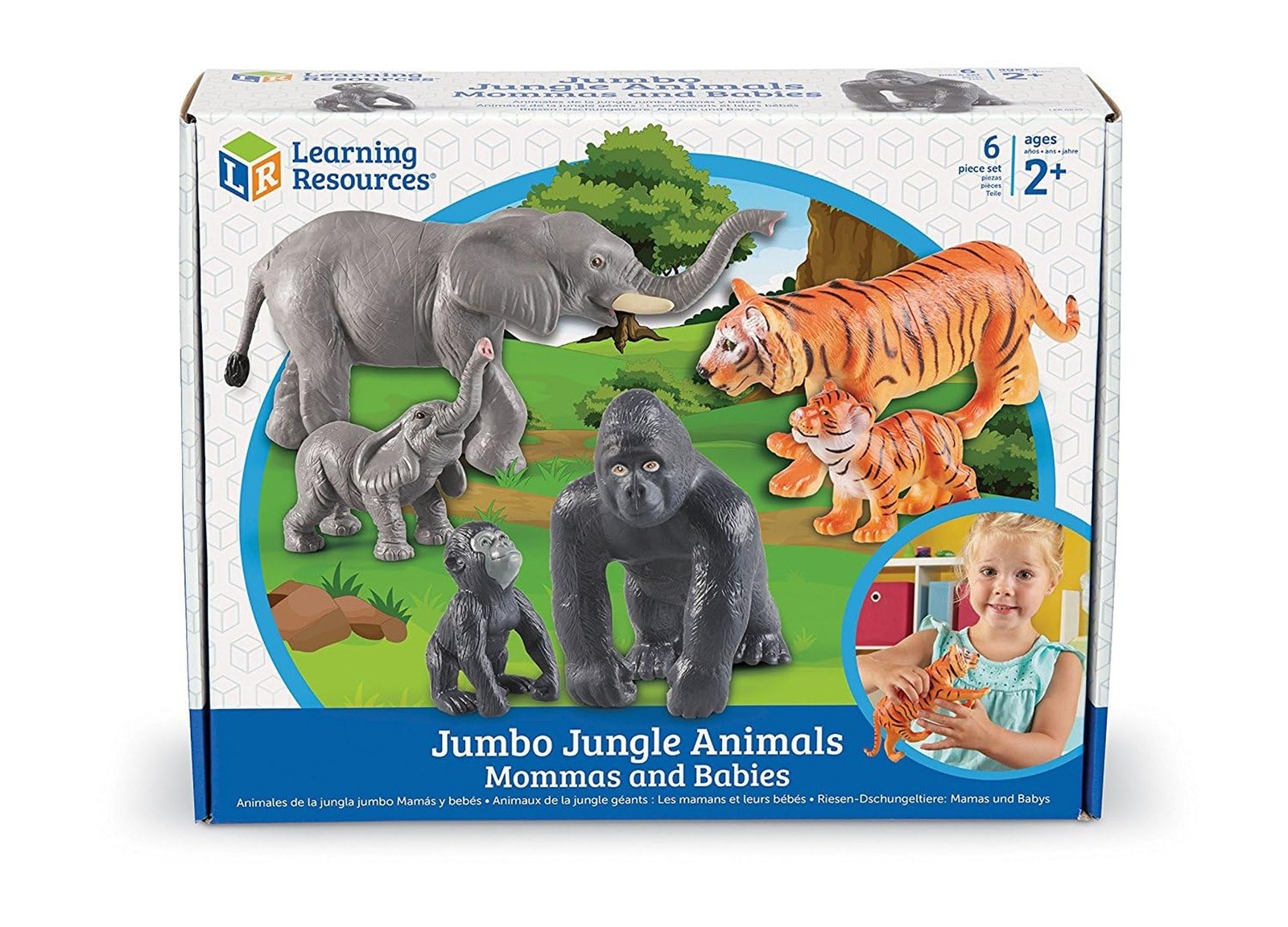 Learning Resources Jumbo Jungle Animals: Mommas and Babies, Momma and Baby El…